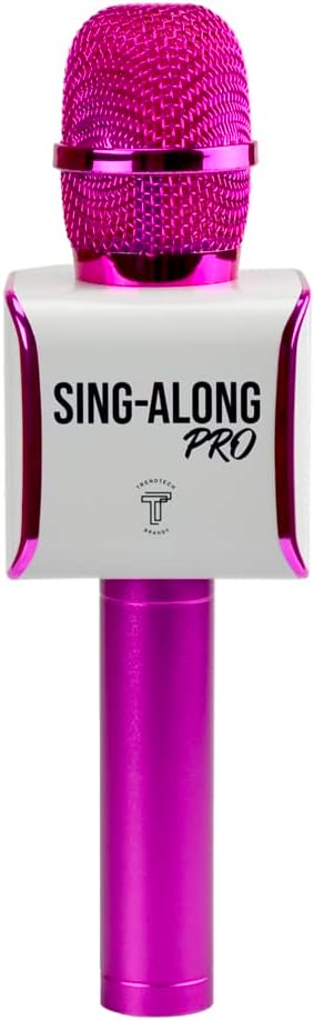 Sing-Along PRO Bluetooth Karaoke Microphone - Wireless Mic for Kids & Adults - Portable Karaoke Mic with Stereo Audio (Pink)