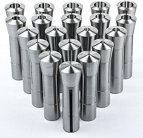 20 Pc Metric R8 Collet Set 1mm to 20mm High Precison for Bridgeport 20 Piece