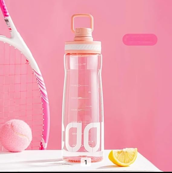 Orret Home Sızdırmaz Çevirmeli Kapaklı BPA İçermeyen Polikarbon Su Şişesi, Dayanıklı ve Hafif Mataralar, Spor ve Günlük Kullanım İçin İdeal Suluk (Pembe, 850 Ml)