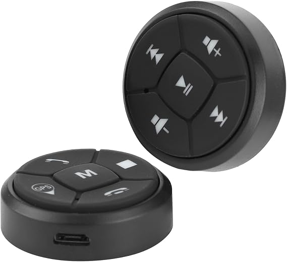 Button Media Remote Control for Steering Wheel Portable Wireless Bluetooth Car Remote Phone Calls Music GPS Controller