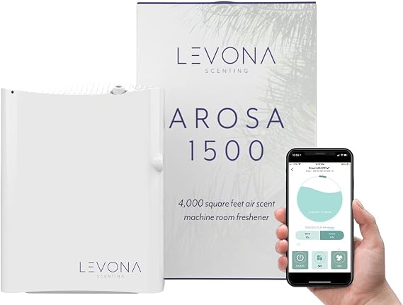 Levona Scent Arosa 1500 HVAC Diffuser Whole House Aroma Diffuser & Fragrance Air Freshener Machine for Home, Office & Hotel Smart App Controlled Covers up to 4000 SQFT (Scent Not Included)