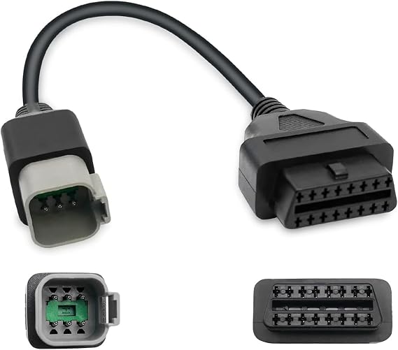6Pin to 16Pin Motorcycle OBD Diagnostic Cable Adapter Fit for BRP Moto | CAN OBD2 OBDII Diagnostic Tool, ATV UTV Motorcycle Bike Clut, Not fit for seadoo and Not for Jet Skis