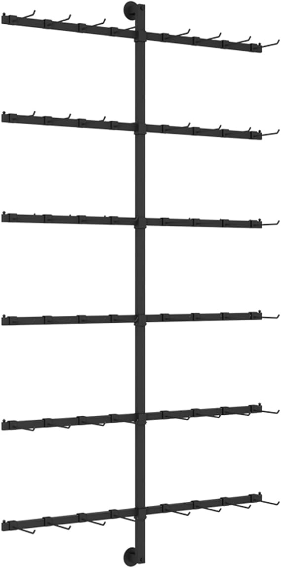Retail Display Racks, Wall-Mounted Sock Rack, Clothing Store Commercial Shelves, Slippers Underwear Mobile Phone Cases Accessories Storage Hanging Rack, Boutique Wall Shelf (Color : Black,