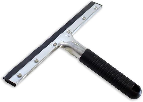 DAB Squeegee | 10" (25.4 cm) Wide Rubber Edge | 7" (17.8 cm) Ergonomic Handle | Streak-Free Window Cleaning Solution