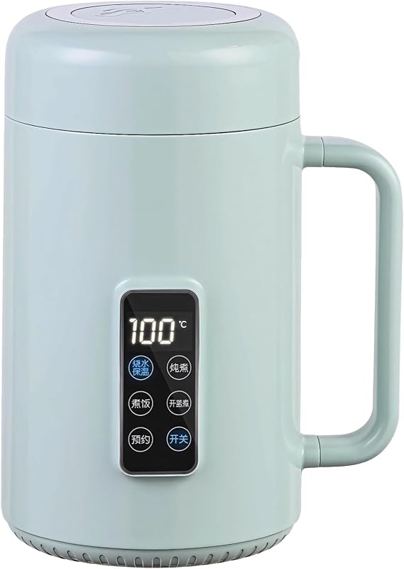 Portable Smart Stew Cup, Mini Electric Stew Pot for Baby Food and Travel, 33.81 Fl Oz (1000 Ml), Digital Temperature Regulator, 220V/50Hz, Stainless Steel, Cooking Handy and Safe (Us 110V)
