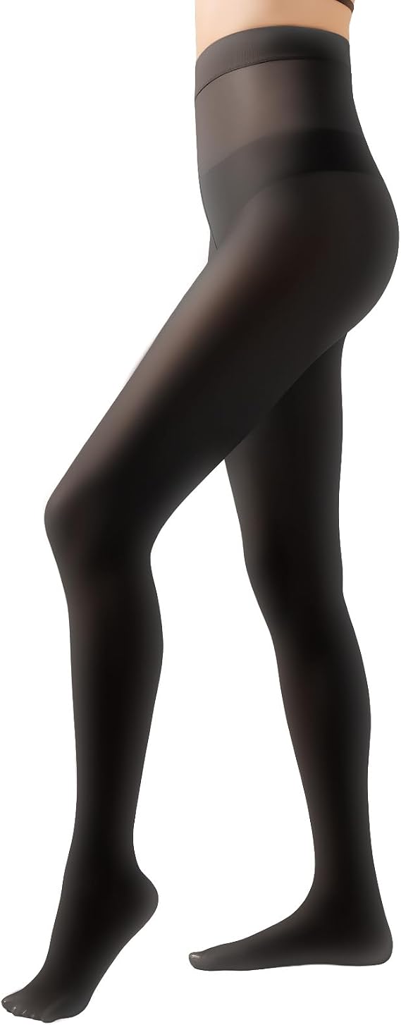 Women's Run Resistant Light Control Top Tights, 40D Semi-Sheer Pantyhose for Everyday Comfort