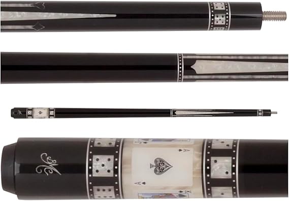 Meucci MECAS10 Two-Piece Royal Flush/Pearl Paua Billiards Pool Cue Stick