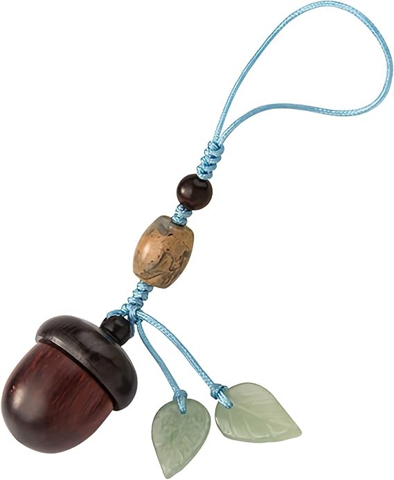 Wooden Pine Cone KeyChain, Nut Pendant Key Holder Keyring Pinecone Jewelry Charm, Bag Decor