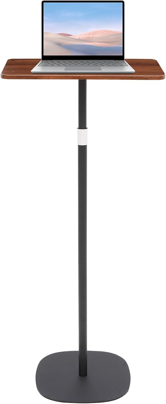 lesolar Lectern Podium Stand Adjustable 45~119cm Portable Standing Desk Table Steady Standing Desk Projector Stand,Laptop Computer Book Holder Teacher Podium for Home Office Classroom