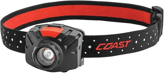 Coast FL70 650 Lumen LED Headlamp with Pure Beam, Twist Focus