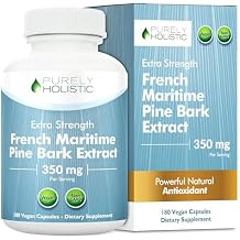 French Maritime Pine Bark Extract Capsules | 6 Month Supply | 95% Proanthocyanidins | Cardiovascular & Antioxidant Support | High-Strength Pine Bark Extract 350mg | Vegan & Non-GMO | 180 Ct