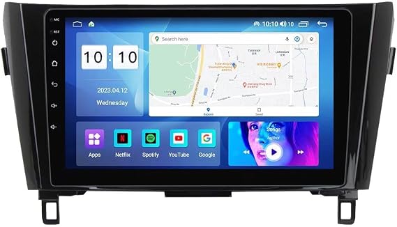 MekedeTech Android Car Radio Stereo GPS Navigation for Nissan Rogue X-Trail Qashqai 2014-2018 Head Unit,9 inch Touch Screen Upgrade with Wireless CarPlay/Android Auto,4 core 1+32G
