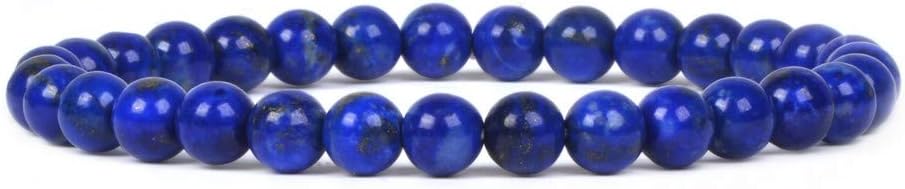 Justinstones Gem Semi Precious Gemstone 6mm Round Beads Stretch Bracelet 6.5 Inch