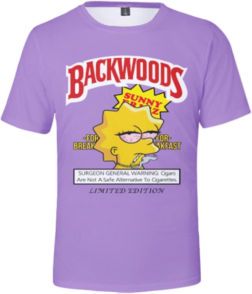 Backwoods Shirt Casual Backwoods Tshirt Beach Shirt 3D Printing t Shirt Top Short Sleeve for Men Women