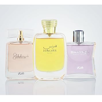 RASASI Hawas Women, Daarej Women EDP 100ML 3.4 oZ & Shuhrah Women EDP 90ML xtra value premium