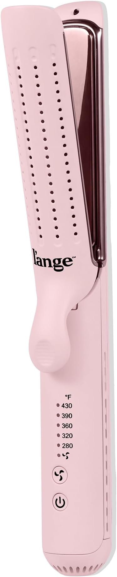 L'ANGE Hair Le Duo Edge 360 Airflow Titanium Styler | 2-in-1 Styler - Hair Straightener and Curler | Cooling Air Vents | Frizz-Free Results for All Hairstyles | Styling Tools & Appliances, Blush