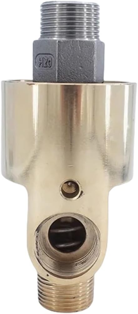 HS-G80-40 3" - 1-1/2" HS-X80 Two-Way Left/Right-Hand Thread Double Head 120C Rotary Joint Hot Water Rotating Connector Brass Swivel Fitting(HS-X,Left Thread_HOT Water (120))