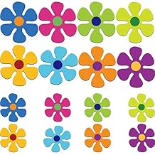 Outus 16 Pcs Flower Magnets for Car Funny Cute Magnetic Car Decals Hippie 60s 70s Decorative Flower Magnets Decorations for Door Fridge Home Refrigerator (3.9 Inch/2.2 Inch)