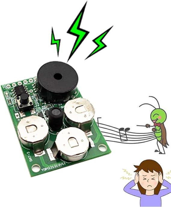 Cricket Noise Maker Prank Hidden Annoying Beeper Office Prank Devices, Includes 4 Realistic Cricket Chirp Makes A Great Practical Joke for Office & Home Gag