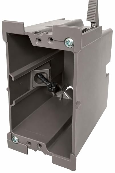 SmarToggle Single Gang Retrofit Wall Box Old Work Electrical Box for Stud or No-Stud Mount | 1-1/2" Toggle Depth | Smart Device, Outlet, or Switch PC Wall Box | Rated 50 lbs Load