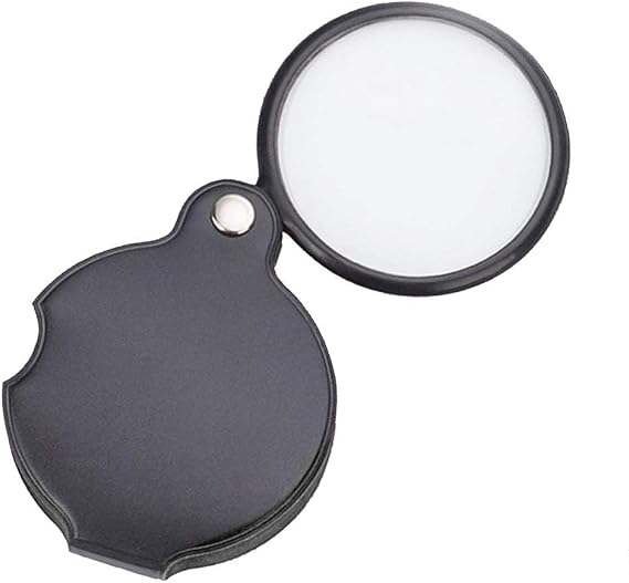 5X Mini Magnifying Glass Folding Handheld Magnifier, Pocket Jewelry Loupe