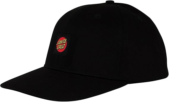 SANTA CRUZ Cruz Label Snapback Structured Hat Black OS Unisex