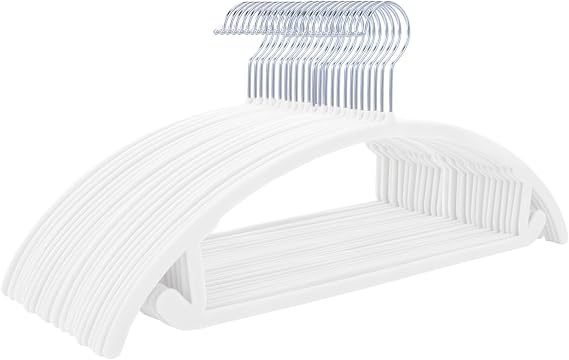 MIZGI Velvet Hangers 60 Pack, Patented Rounded Shoulder Sweater Hangers