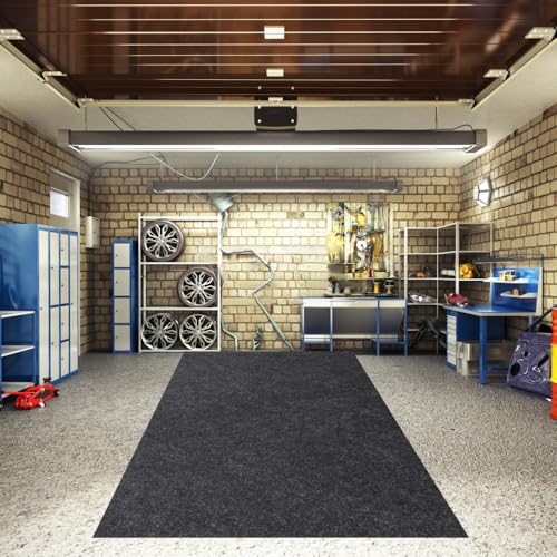 Garage Mats for Floor, Premium Garage Floor Mat, Absorbent Oil Pad for Under Cars, Protective Garage Flooring Rug, Easy to Clean Durable Carpet Style Design 100 x 88