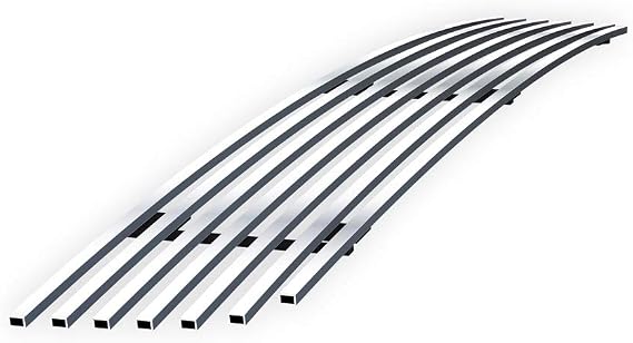 APS Compatible with Lincoln Navigator 2003-2004 Lower Bumper Stainless Steel Chrome Polished 8x6 Horizontal Billet Front Grill Grille Insert S18-S54566L