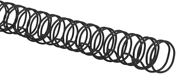 GBC Binding Spines / Spirals / Coils, 7/16" Diameter, 90 Sheet Capacity, 3:1 Pitch, WireBind, Black, 100 Pack (9775023)
