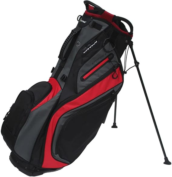 Xpress Plus Stand Bag Black/Charcoal/Red