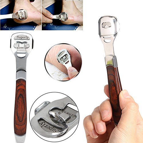 Stainless Steel Foot Scraper & Callus Remover - Dead Skin Shaver, Hard Skin Pedicure Tool Kit