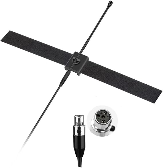KIMAFUN CX900 Flute Microphone Collar Pickup Microphone Wired Instrument Clip on Lapel Microphone for Shure