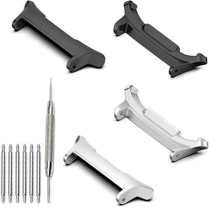 Connectors Compatible for Samsung Galaxy Watch Ultra 2/Ultra 47mm Adapter 22mm Watch Band, Stainless Steel Connector Band No Gap Adapter for Galaxy Watch Ultra2/Ultra 47mm (4 PCS)