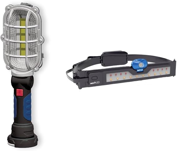 NextLED Ultimate Hands-Free Lighting Toolkit: NT-5571 LED Work Light & NT-6598 Multi-Function Headlamp