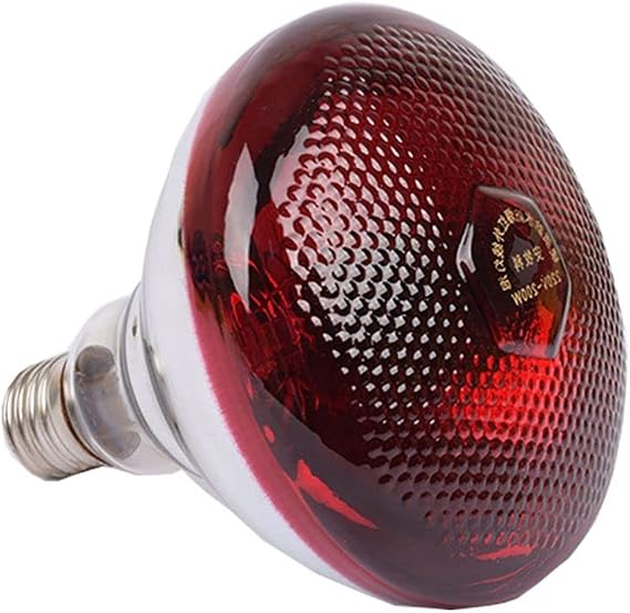 Infrared Light Bulb Heating Lamp Bulb Pet Poultry Incandescent Heat Lamp Hard Glass Pet Light for Chicken Farm, Pig Farm | 5,000 Hour Rated(red,150W,Thicken)