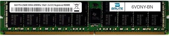6VDNY-BN - 8GB DDR4-3200Mhz 1Rx8 ECC Registered RDIMM (Compatible with OEM PN# 6VDNY)