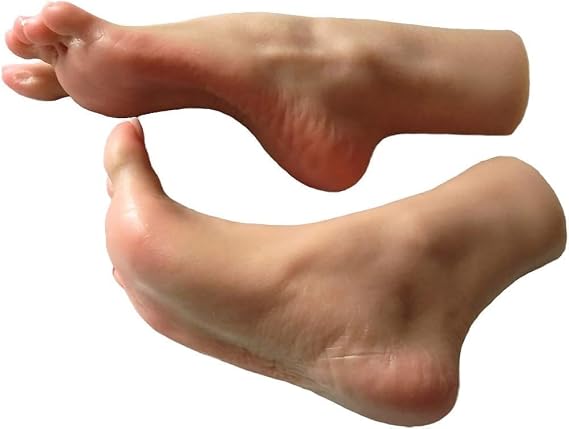 Silicone Feet Female, Realistic Silicone Feet Mannequin with Bone, Display Jewerly Sandal Shoe Sock Display Art Sketch (Left)