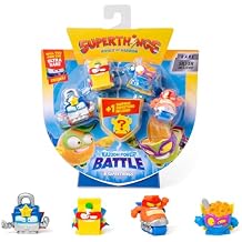 SUPERTHINGS KAZOOM Power Battle - Pack of 5 - Contains 5 SuperThings (Includes 1 Surprise Figure and 1 Silver Captain) Pack 1 of 6