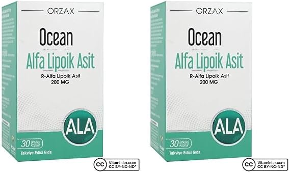Ocean Orzax Alfa Lipoik Asit 200 Mg 30 Kapsül 74252 (2 paketi)