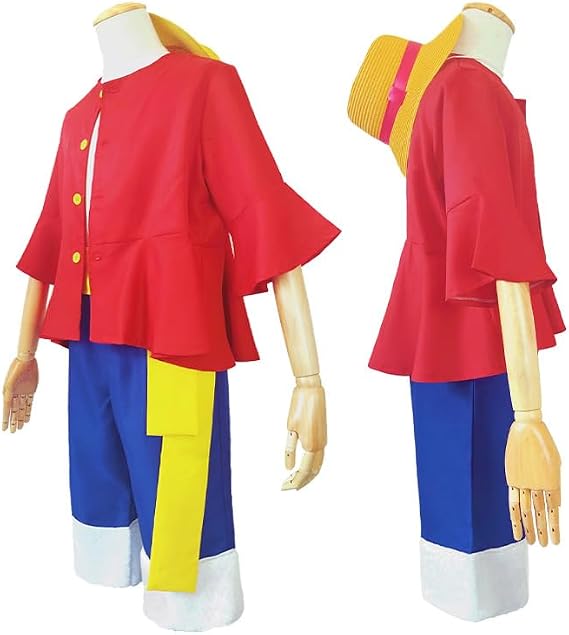 One Plece Luffy Cosplay Costume with Hat