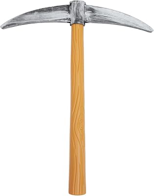 Garneck Fake Pickaxe Prop Simulation 49CM Small Pickaxe Props for Halloween Cosplay Masquerade Decorations