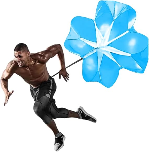 Running Speed Chute Resistance Parachute 56 inch Powerchute Umbrella Training Sprint Power Soccer Trainer for Runner, Football, Soccer Drilling