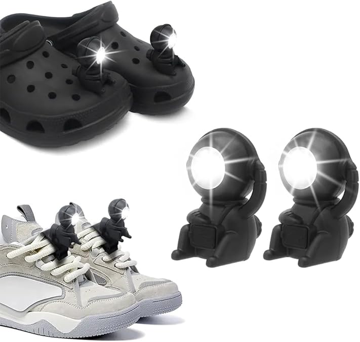 Lgooiin 2 PCS Headlights for Shoe, Adjustable Crok Light for Shoes, Flashlights Accesories for Crock Kids Adults Sandals, Headlamps Shoes Decorations for Crok,Christmas Gifts for Men Women