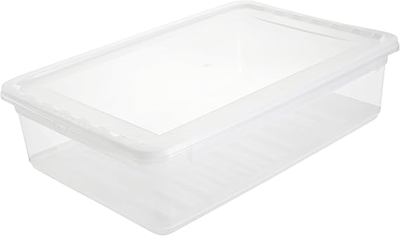 keeeper Clearbox with Air Control System, 39 x 26.5 x 10 cm, 8 Litre, Bea, Transparent | Patented air control system, permanent ventilation or dust protection, secure stacking, click closure on lid tabs