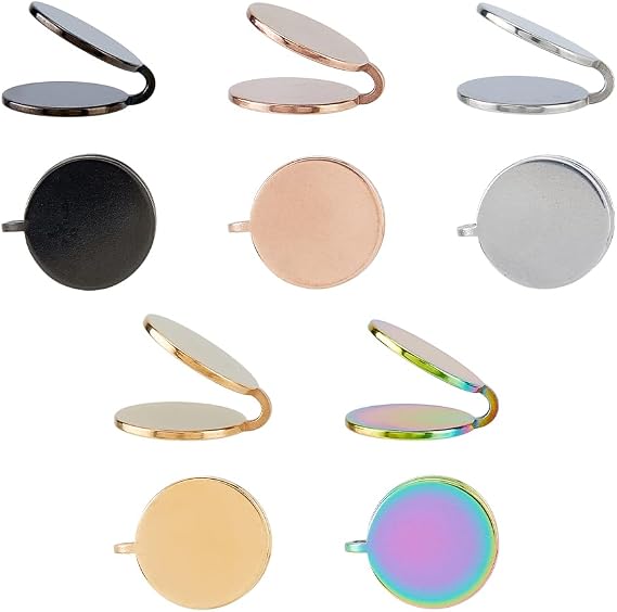 Clip-on Earrings Stainless Steel Non-pierced Pressure Earrings Round Compression Earring Adjustable Clip Earring for Women Men Ladies
