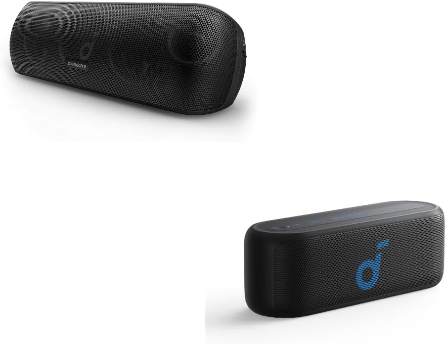 Anker Soundcore Motion Bluetooth Speaker, Soundcore Select 2S, Portable Bluetooth Speaker with 20W Stereo Sound, BassUp Technology, 16-Hour Playtime, Wireless Stereo Pairing, and IPX7 Waterproof