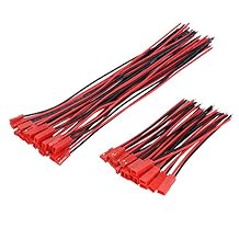 eBoot 20 Pairs 22 AWG Plug Connector 2 Pin Male Female Plug Connector Cable Wire for LED Lamp Strip RC Toys Battery, 4 Inch, 6 Inch
