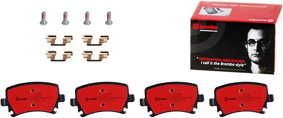 Brembo P85073N Premium Ceramic Rear Disc Brake Pad Set AUDI/AUDI (FAW)/SEAT/SKODA/SKODA (SVW)/VW/VW (FAW)/VW (SVW) OE# 3C0698451D