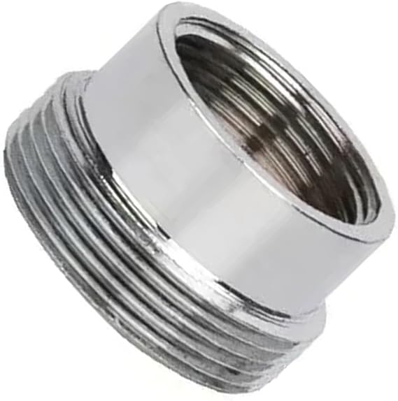 1pcs Faucet Adapter, Inner 16mm 18mm 20mm 22mm 24mm 26mm 27mm 28mm to Outer 22mm Faucet Fittings Fine Tooth Faucet Conversion Thread Accessories(Inner 18mm- Outer 22mm)